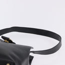 Salvatore Ferragamo Vala Shoulder Bag Leather Black Gold Tone Auth ka6109-10