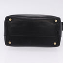 Salvatore Ferragamo Vala Shoulder Bag Leather Black Gold Tone Auth ka6109-11