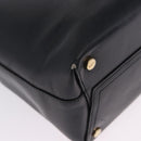 Salvatore Ferragamo Vala Shoulder Bag Leather Black Gold Tone Auth ka6109-14