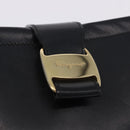 Salvatore Ferragamo Vala Shoulder Bag Leather Black Gold Tone Auth ka6109-16