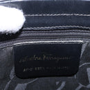 Salvatore Ferragamo Vala Shoulder Bag Leather Black Gold Tone Auth ka6109-19