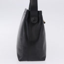 Salvatore Ferragamo Vala Shoulder Bag Leather Black Gold Tone Auth ka6109-5