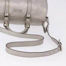 GUCCI GG Implementation Hand Bag PVC Leather 2way Silver 203696 Auth ka6110A-11