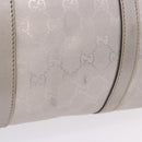 GUCCI GG Implementation Hand Bag PVC Leather 2way Silver 203696 Auth ka6110A-15