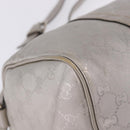 GUCCI GG Implementation Hand Bag PVC Leather 2way Silver 203696 Auth ka6110A-16