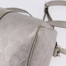 GUCCI GG Implementation Hand Bag PVC Leather 2way Silver 203696 Auth ka6110A-19
