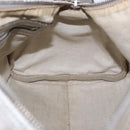 GUCCI GG Implementation Hand Bag PVC Leather 2way Silver 203696 Auth ka6110A-24