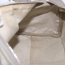GUCCI GG Implementation Hand Bag PVC Leather 2way Silver 203696 Auth ka6110A-25