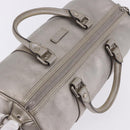 GUCCI GG Implementation Hand Bag PVC Leather 2way Silver 203696 Auth ka6110A-7