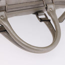 GUCCI GG Implementation Hand Bag PVC Leather 2way Silver 203696 Auth ka6110A-8