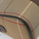 Burberrys Nova Check Hand Bag Canvas Beige Gold Tone Auth ka6111-12