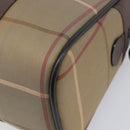 Burberrys Nova Check Hand Bag Canvas Beige Gold Tone Auth ka6111-13