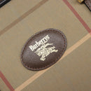 Burberrys Nova Check Hand Bag Canvas Beige Gold Tone Auth ka6111-17
