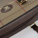 Burberrys Nova Check Hand Bag Canvas Beige Gold Tone Auth ka6111-7