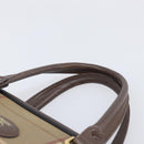 Burberrys Nova Check Hand Bag Canvas Beige Gold Tone Auth ka6111-9
