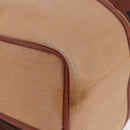 SAINT LAURENT Hand Bag Canvas Beige Brown Auth ka6114-14