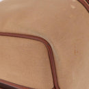 SAINT LAURENT Hand Bag Canvas Beige Brown Auth ka6114-16