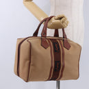 SAINT LAURENT Hand Bag Canvas Beige Brown Auth ka6114-24