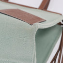 LOEWE Anagram Cushion Tote Bag Canvas Light Green Auth ka6118A-15