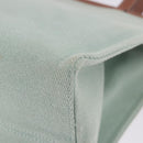 LOEWE Anagram Cushion Tote Bag Canvas Light Green Auth ka6118A-17