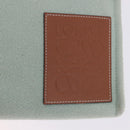 LOEWE Anagram Cushion Tote Bag Canvas Light Green Auth ka6118A-20