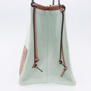 LOEWE Anagram Cushion Tote Bag Canvas Light Green Auth ka6118A-3