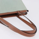 LOEWE Anagram Cushion Tote Bag Canvas Light Green Auth ka6118A-9