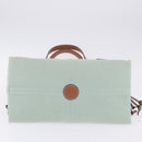 LOEWE Anagram Cushion Tote Bag Canvas Light Green Auth ka6118A-5