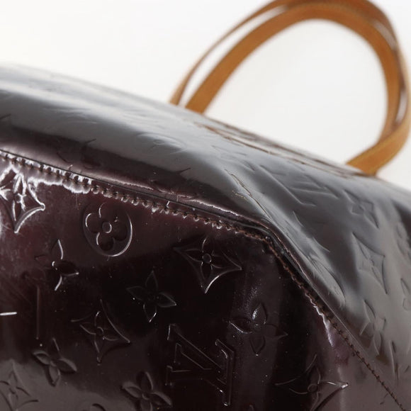 LOUIS VUITTON Monogram Vernis Bellevue GM Tote Bag Amarante M93589 Auth ka612