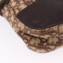 Christian Dior Trotter Canvas Shoulder Bag Beige Silver Auth ka6123A-15