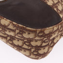 Christian Dior Trotter Canvas Shoulder Bag Beige Silver Auth ka6123A-16