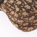 Christian Dior Trotter Canvas Shoulder Bag Beige Silver Auth ka6123A-17