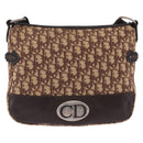 Christian Dior Trotter Canvas Shoulder Bag Beige Silver Auth ka6123A-2