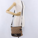 Christian Dior Trotter Canvas Shoulder Bag Beige Silver Auth ka6123A-29