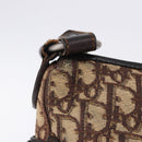 Christian Dior Trotter Canvas Shoulder Bag Beige Silver Auth ka6123A-5