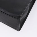 SAINT LAURENT Shoulder Bag Leather Black Gold Tone Auth ka6131-11