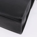 SAINT LAURENT Shoulder Bag Leather Black Gold Tone Auth ka6131-13