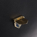 SAINT LAURENT Shoulder Bag Leather Black Gold Tone Auth ka6131-17