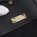 SAINT LAURENT Shoulder Bag Leather Black Gold Tone Auth ka6131-20