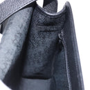 SAINT LAURENT Shoulder Bag Leather Black Gold Tone Auth ka6131-22