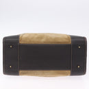 LOEWE Amazona 32 Hand Bag Suede Beige Gold Tone Auth ka6134-6