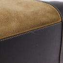 LOEWE Amazona 32 Hand Bag Suede Beige Gold Tone Auth ka6134-7