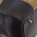 LOEWE Amazona 32 Hand Bag Suede Beige Gold Tone Auth ka6134-16