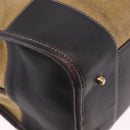 LOEWE Amazona 32 Hand Bag Suede Beige Gold Tone Auth ka6134-18