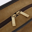 LOEWE Amazona 32 Hand Bag Suede Beige Gold Tone Auth ka6134-20