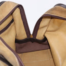 LOEWE Amazona 32 Hand Bag Suede Beige Gold Tone Auth ka6134-22