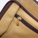 LOEWE Amazona 32 Hand Bag Suede Beige Gold Tone Auth ka6134-24