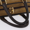 LOEWE Amazona 32 Hand Bag Suede Beige Gold Tone Auth ka6134-8