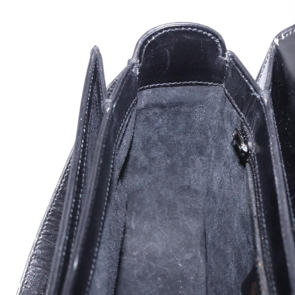 GUCCI GG Shoulder Bag Leather Black Gold Tone 14 001 5519 Auth ka6135