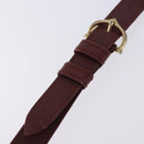 CARTIER Must Line Shoulder Bag Leather Bordeaux Gold Tone Auth ka6136-16